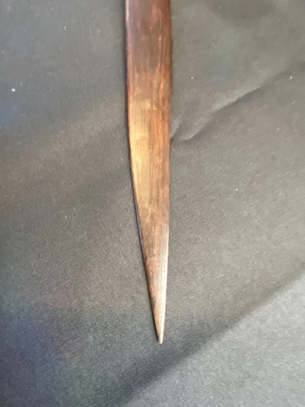 Vintage (1970's) Hand-carved African Wooden Letter Opener Ebony or Iroko 10